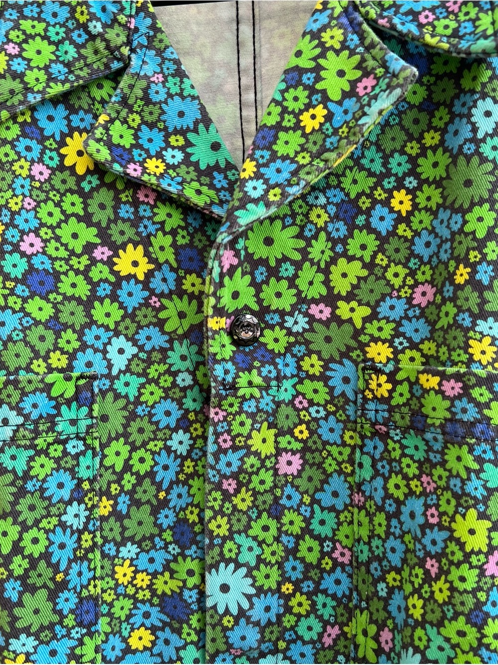 Big Bud Press Moss Blossom Short Sleeve Jumpsuit Size M - Picture 5 of 8